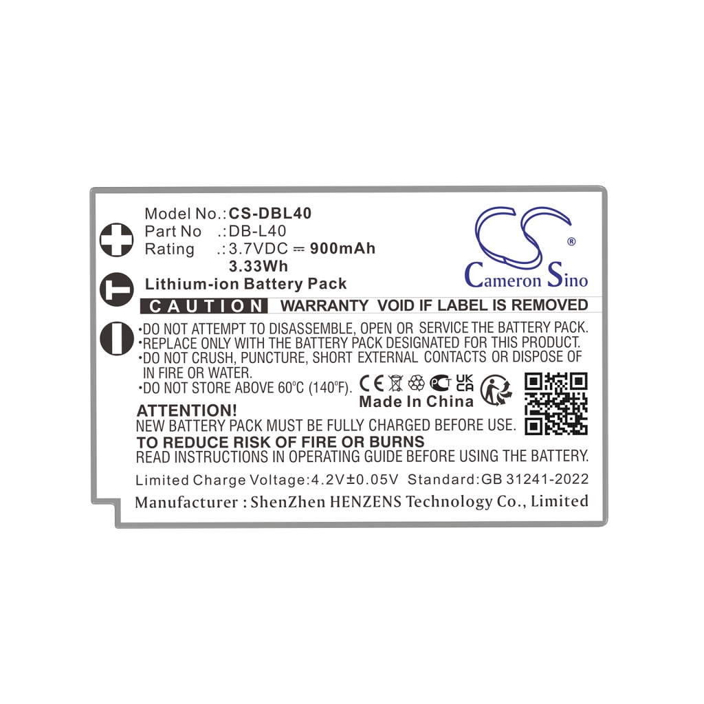 Camera Battery Sanyo Xacti DMX-HD2