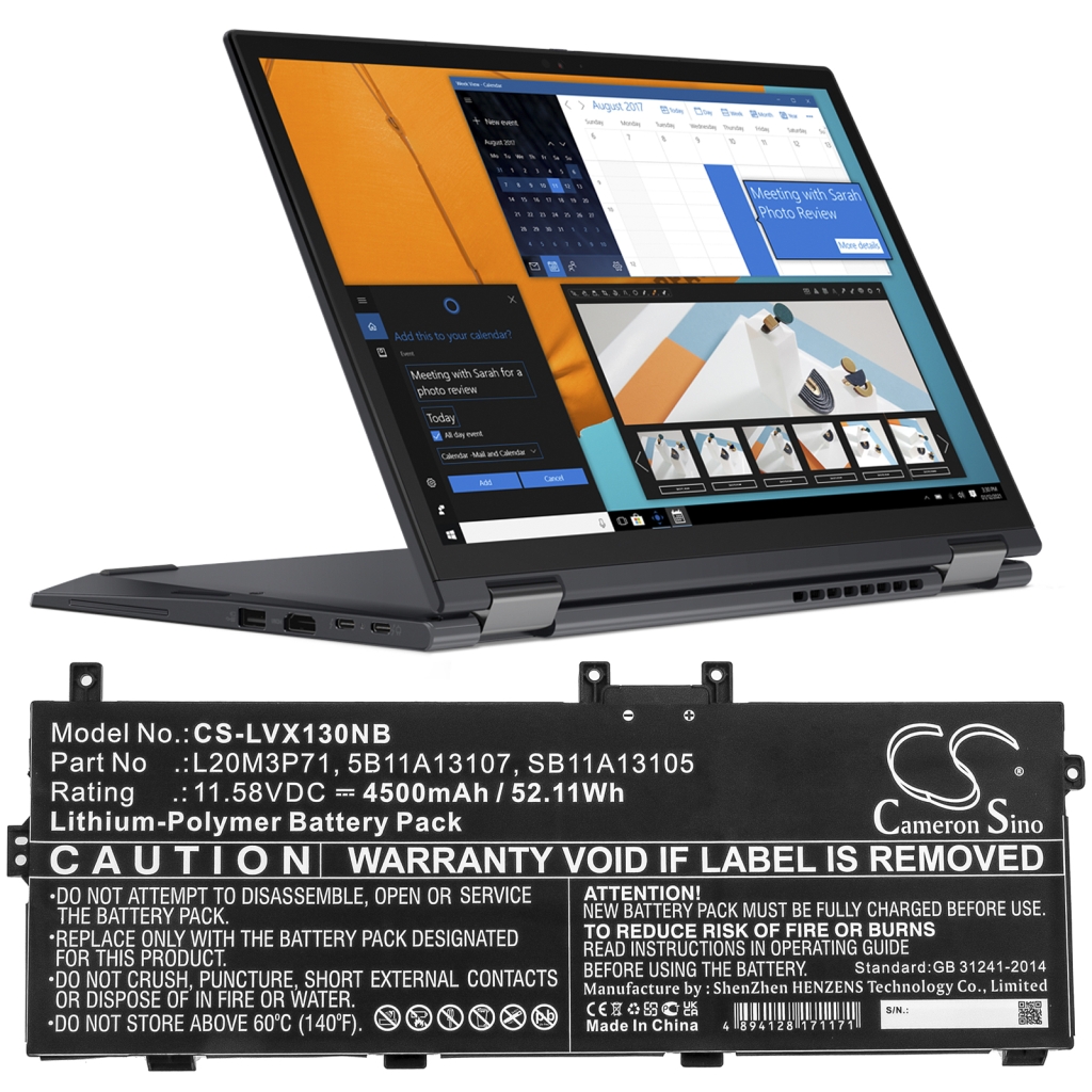 Notebook battery Lenovo ThinkPad X13 Yoga G2 20W80036US
