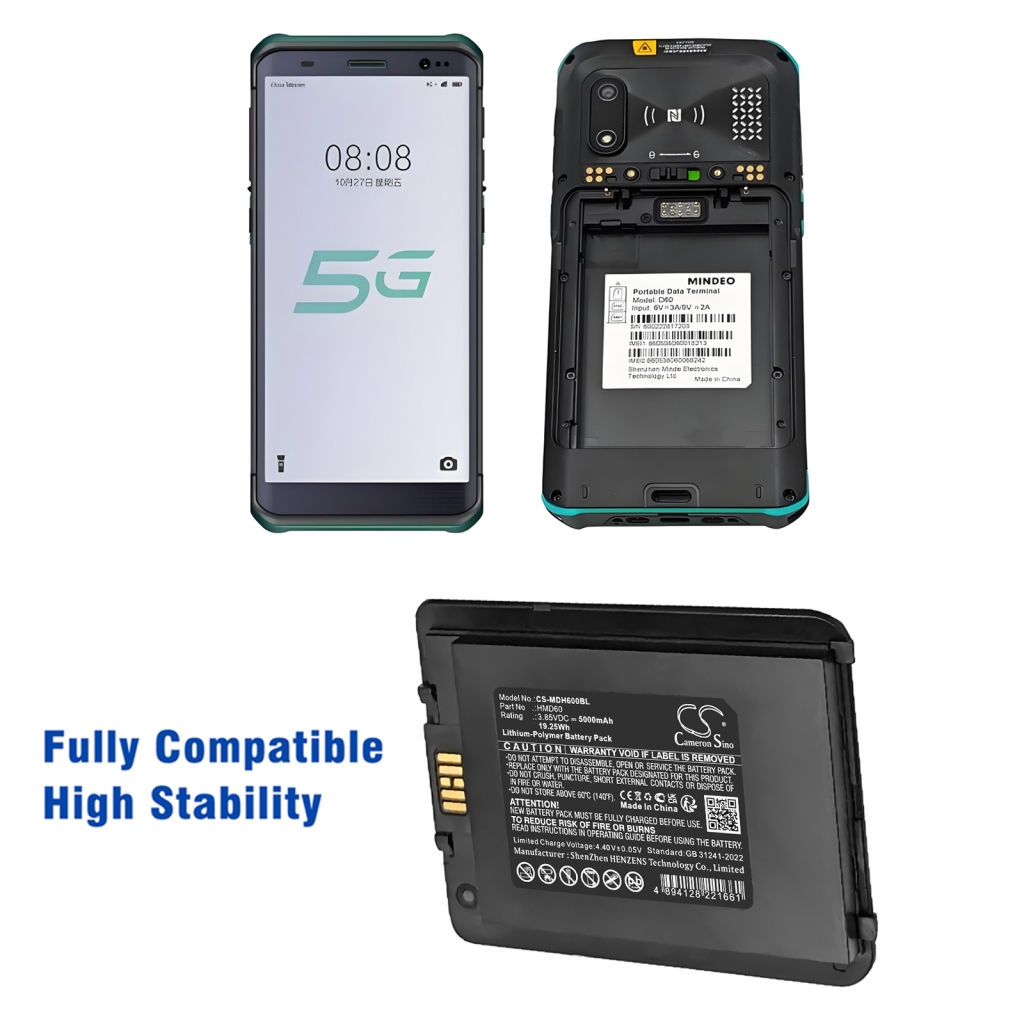 BarCode, Scanner Battery Mindeo CS-MDH600BL