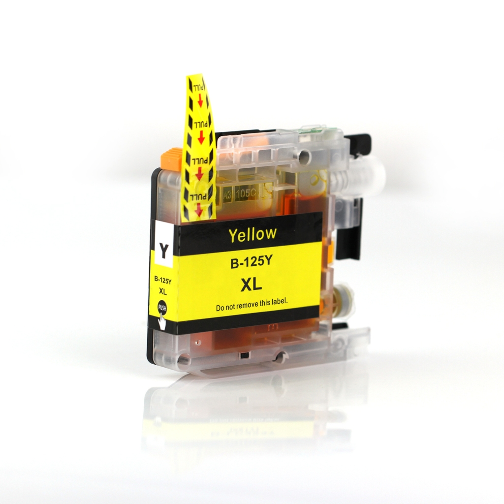 Compatible with Brother LC125Y / 15ml Ink Yellow (Ink cartridges)
