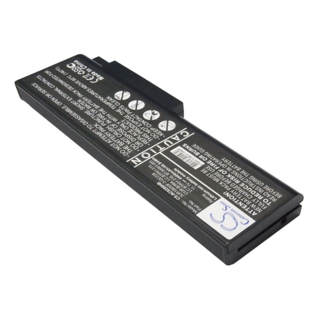 CS-AC8200HB Acer laptopbatteri bagside med etiket fulde specifikationer