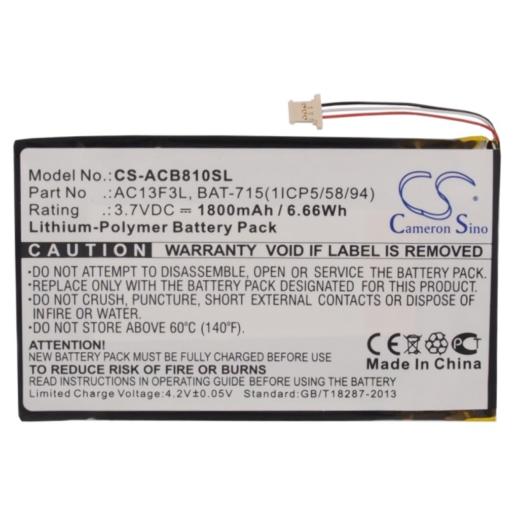 Tabletbatteri Acer CS-ACB810SL