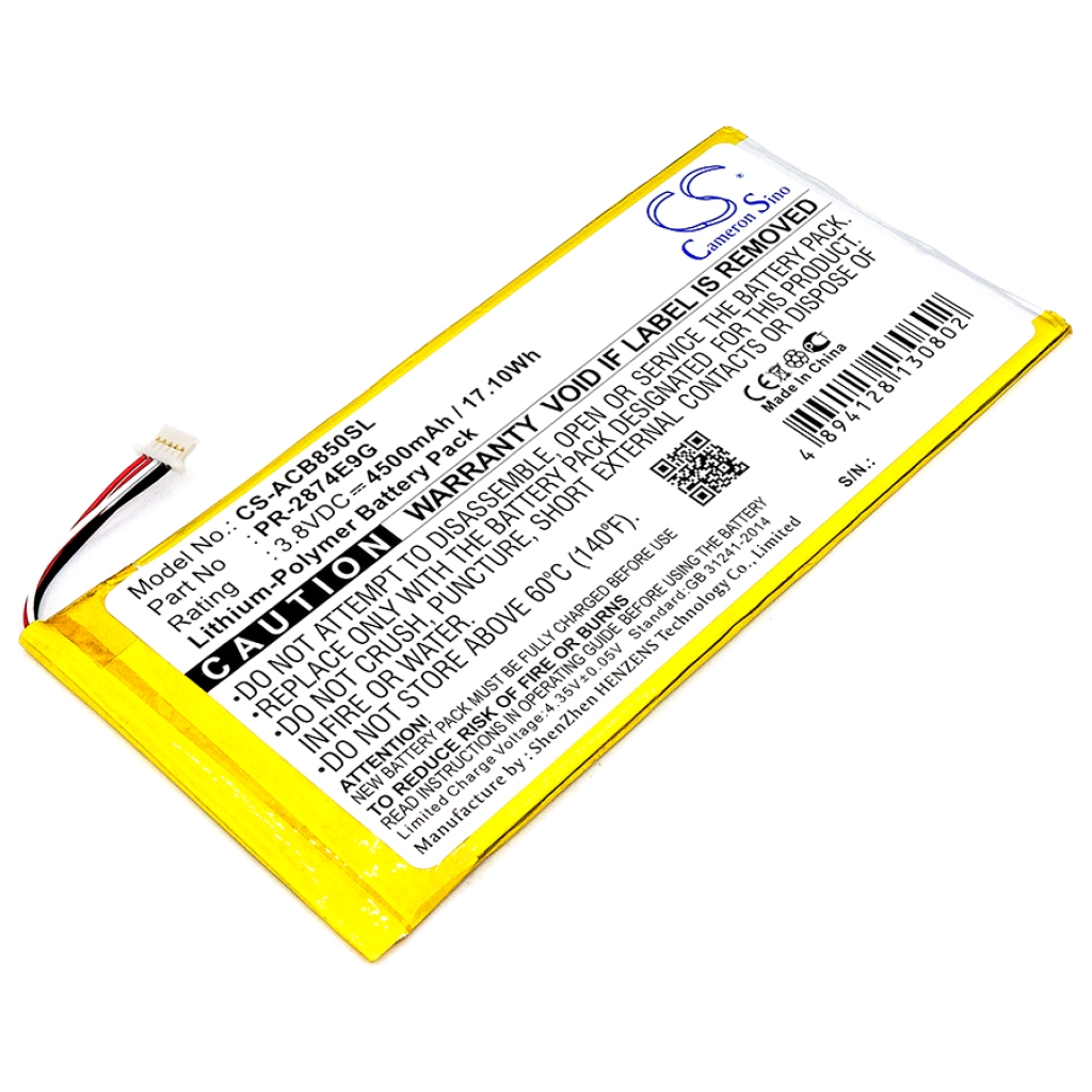 Tabletbatteri Acer CS-ACB850SL