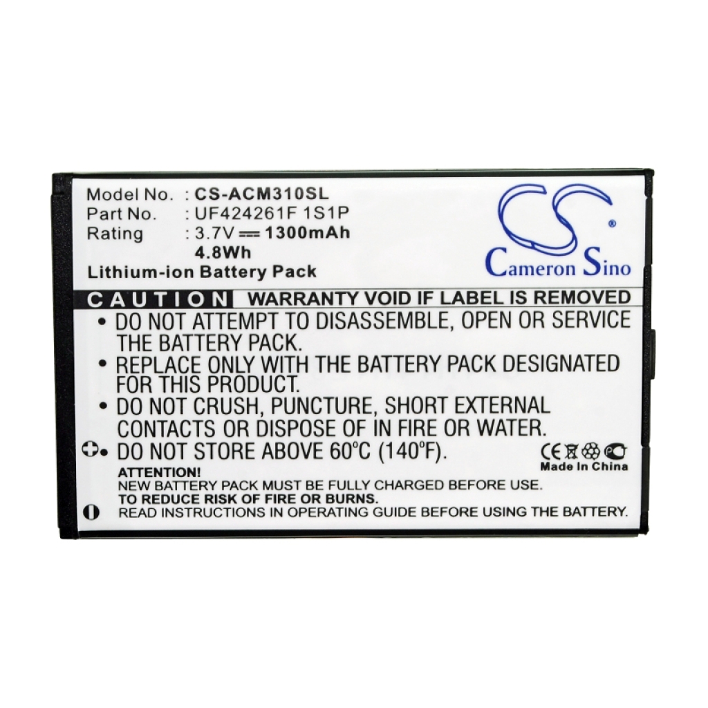 Tabletbatteri Acer CS-ACM310SL