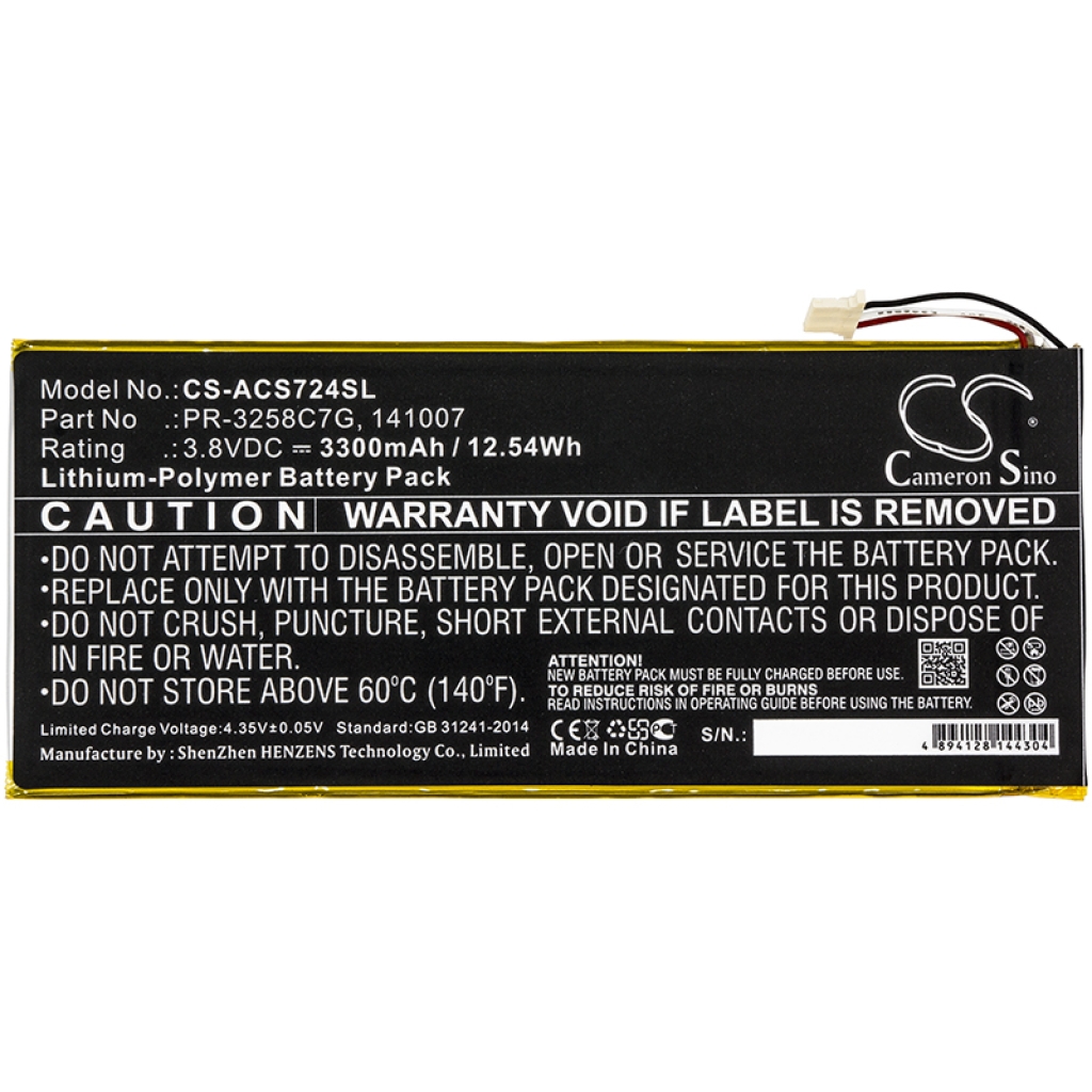 Tabletbatteri Acer CS-ACS724SL