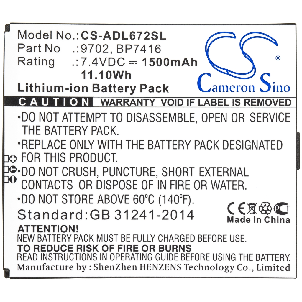 Batterier Erstatter 9702