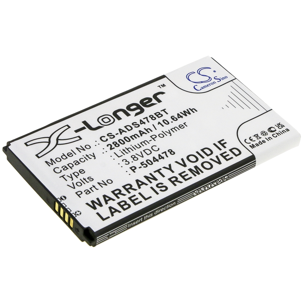 Hjemmesikkerhedskamera batteri Adt CS-ADS478BT
