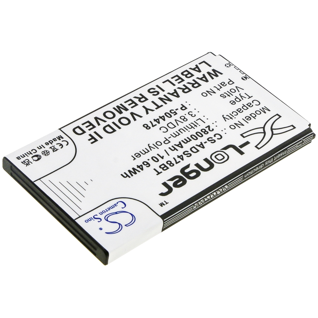 Hjemmesikkerhedskamera batteri Adt CS-ADS478BT