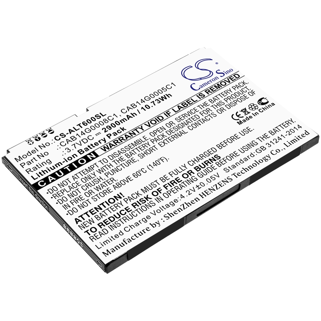 Tabletbatteri Alcatel CS-ALT600SL