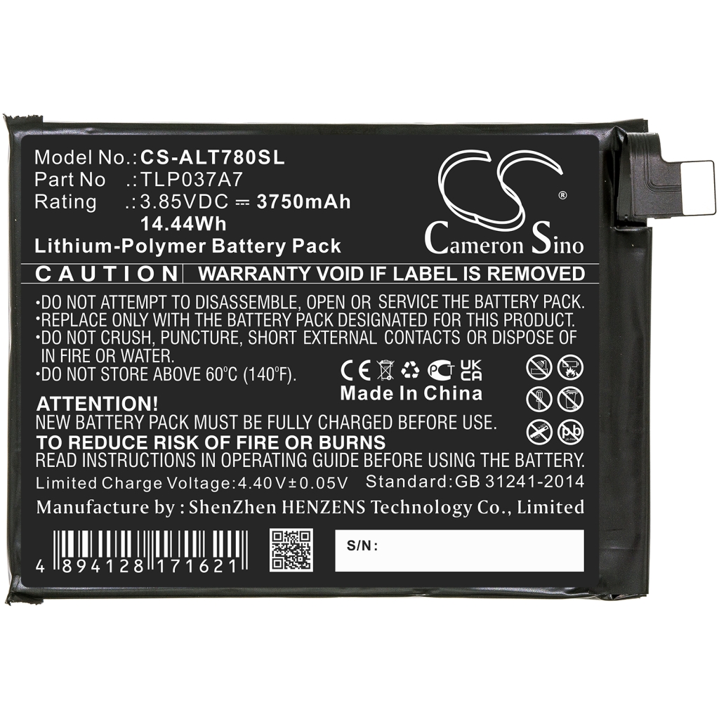 Mobiltelefonbatteri Alcatel CS-ALT780SL
