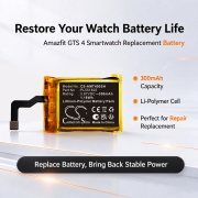 Batteri compatibleWith Smartwatchbatteri