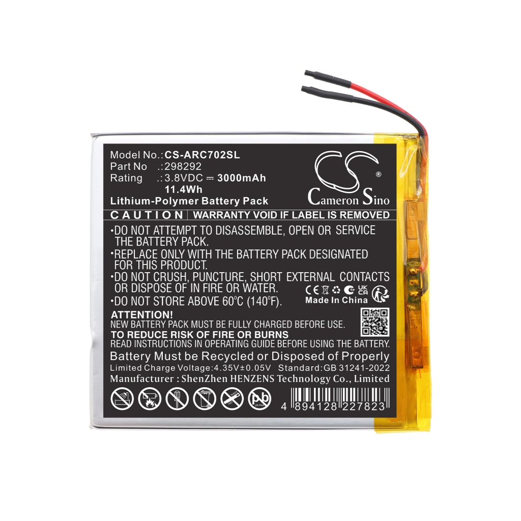 Batteri kompatibel med Archos CS-ARC702SL