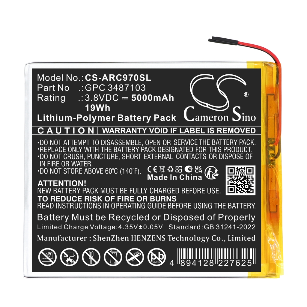 Batteri kompatibel med Archos CS-ARC970SL