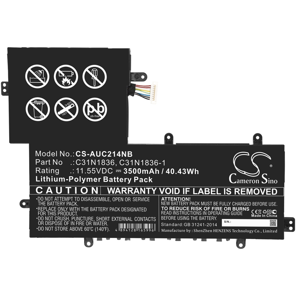 Notebookbatteri Asus CS-AUC214NB