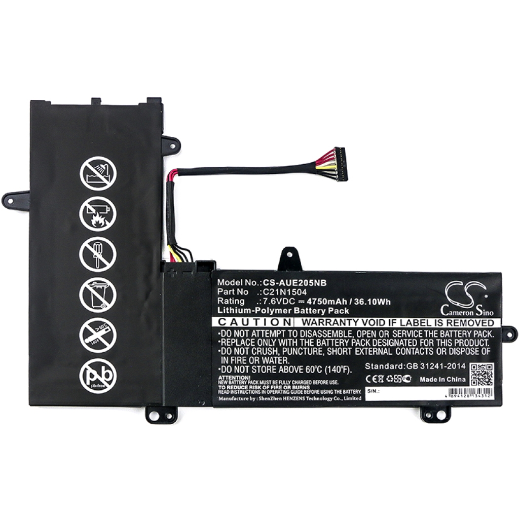 Notebookbatteri Asus CS-AUE205NB