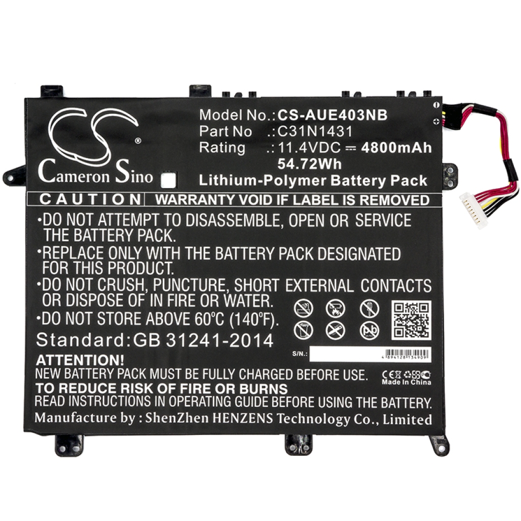 Notebookbatteri Asus CS-AUE403NB
