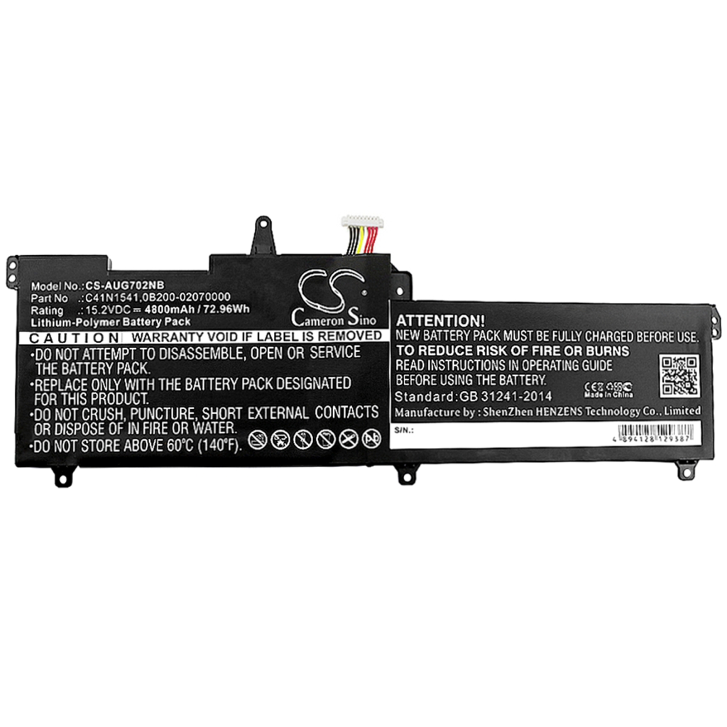 Notebookbatteri Asus CS-AUG702NB