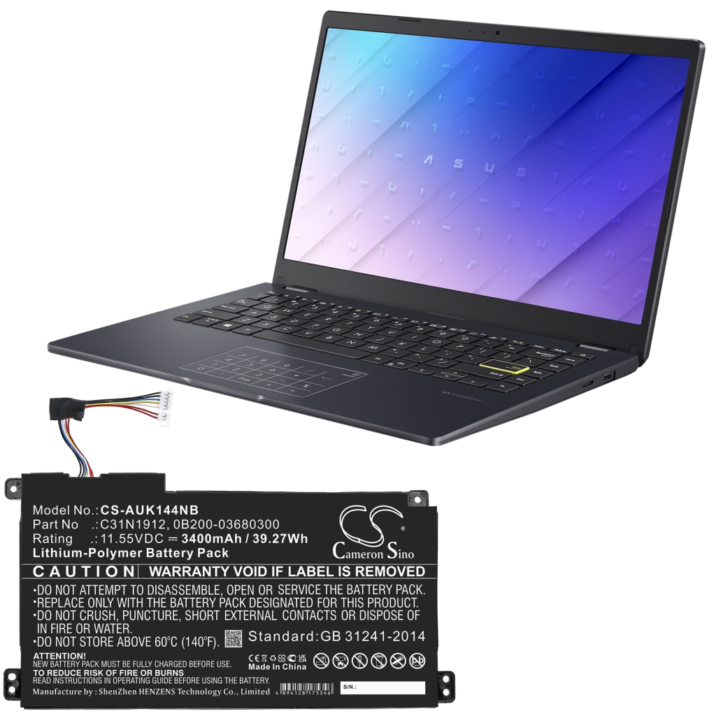 Notebookbatteri Asus E410MA