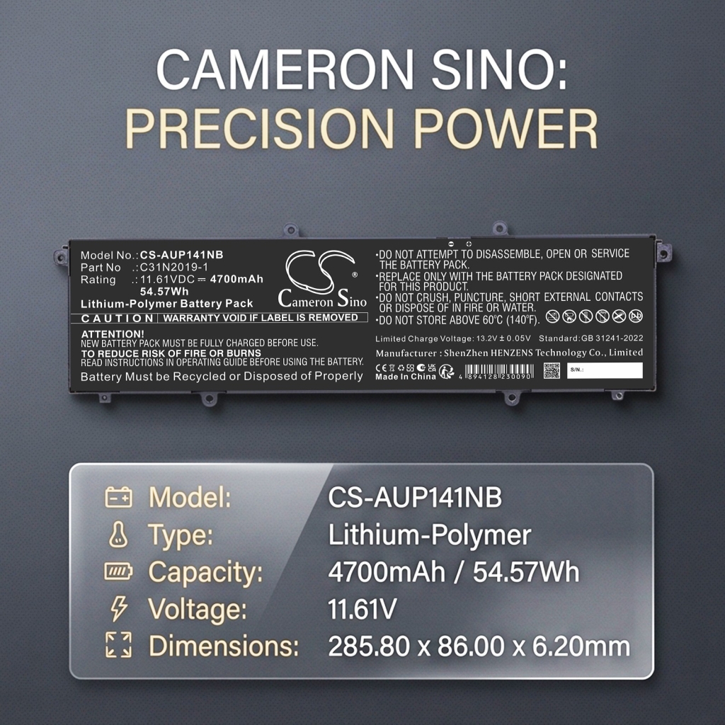 Batteri kompatibel med Asus CS-AUP141NB