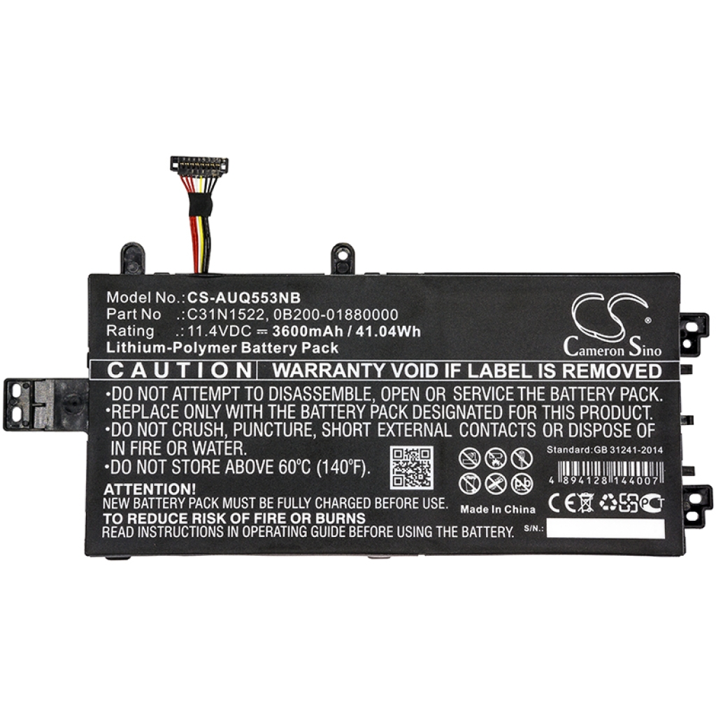 Notebookbatteri Asus CS-AUQ553NB