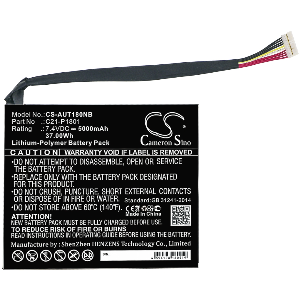 Notebookbatteri Asus CS-AUT180NB