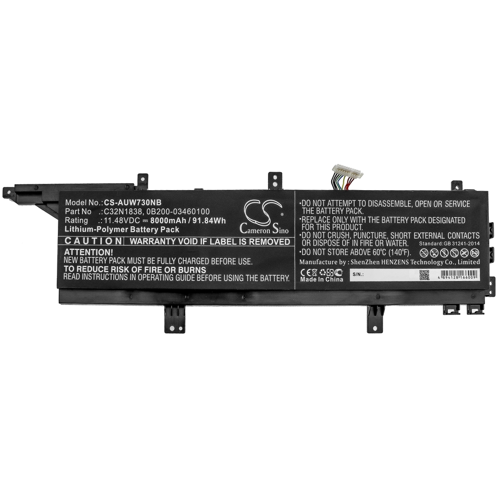 Notebookbatteri Asus CS-AUW730NB