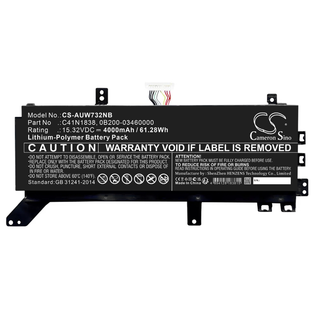 Notebookbatteri Asus CS-AUW732NB