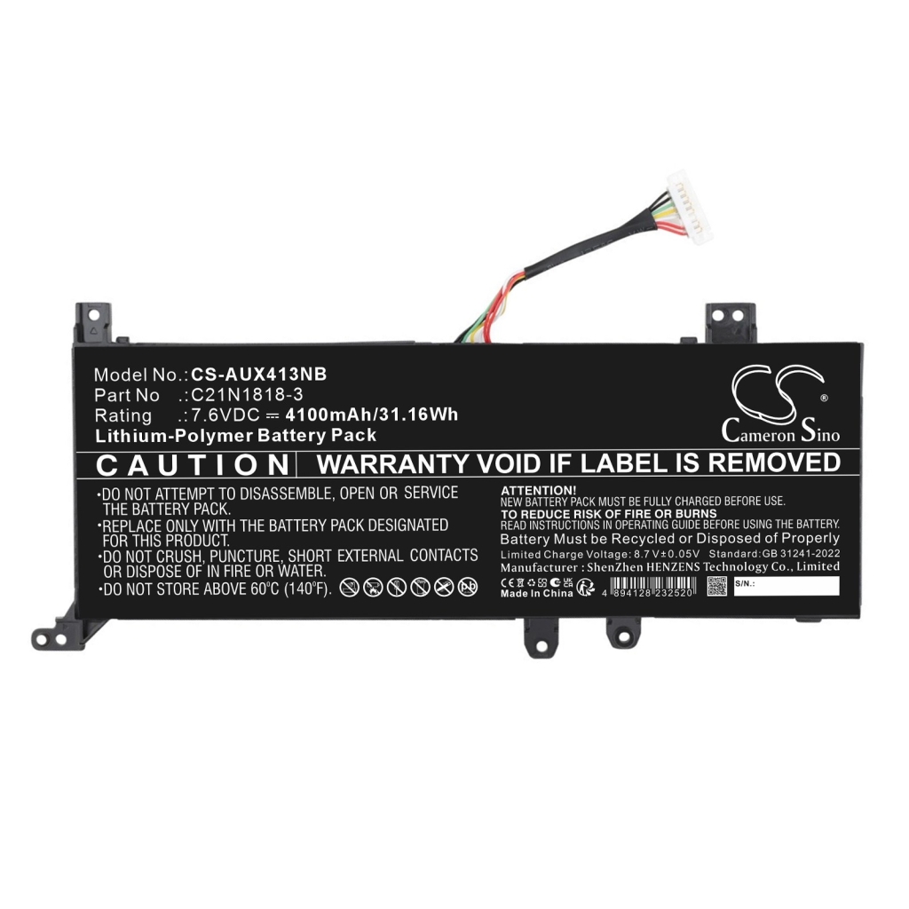 Batterier kompatibel med Asus F409 F409 CS-AUX413NB