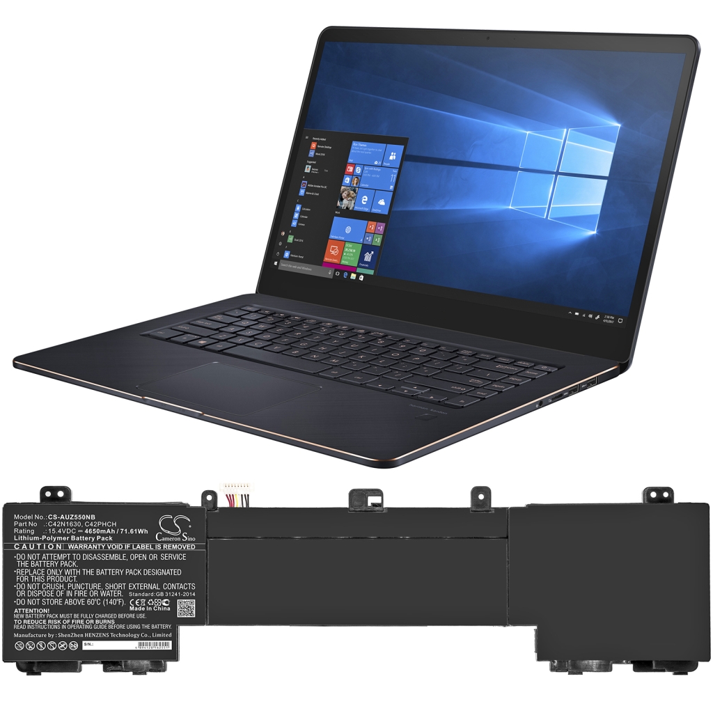 Notebookbatteri Asus CS-AUZ550NB