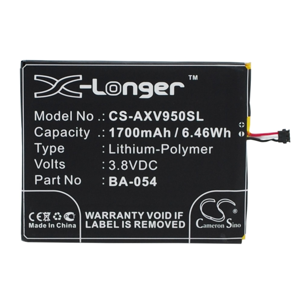Batteri kompatibel med Aux CS-AXV950SL