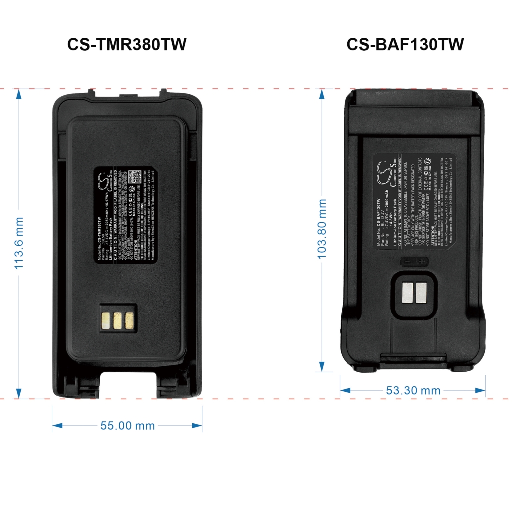 Two-Way Radio Battery Swiftcom CS-BAF130TW