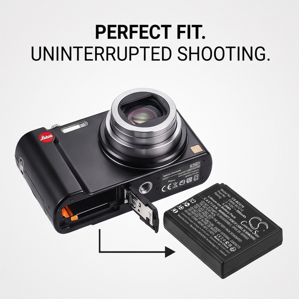 Batteries compatible with Panasonic Lumix DMC-3D1 DMC-3D1K DMC-TZ10 CS-BCG10