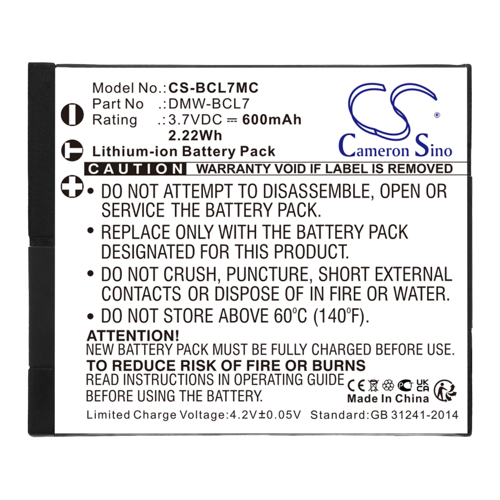 Kamerabatteri Panasonic CS-BCL7MC