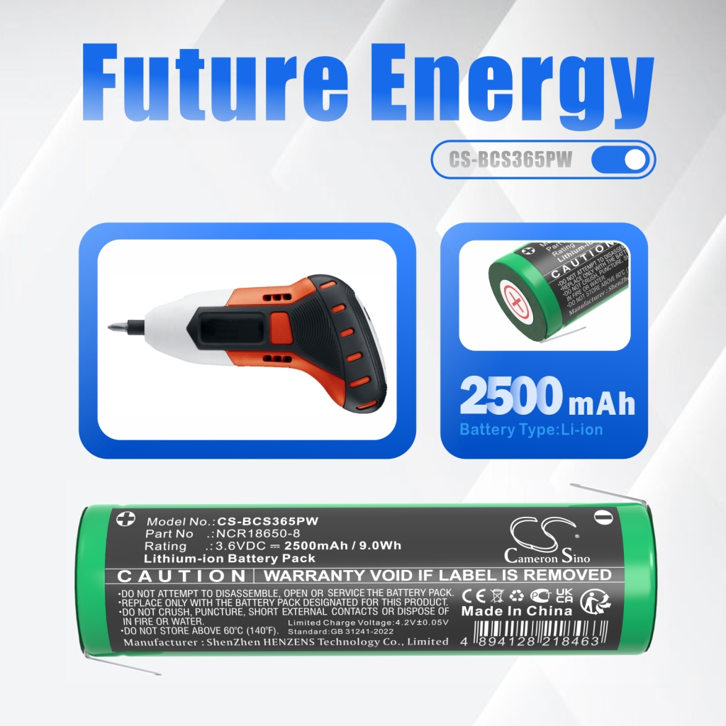 Industribatteri Black & decker CS-BCS365PW