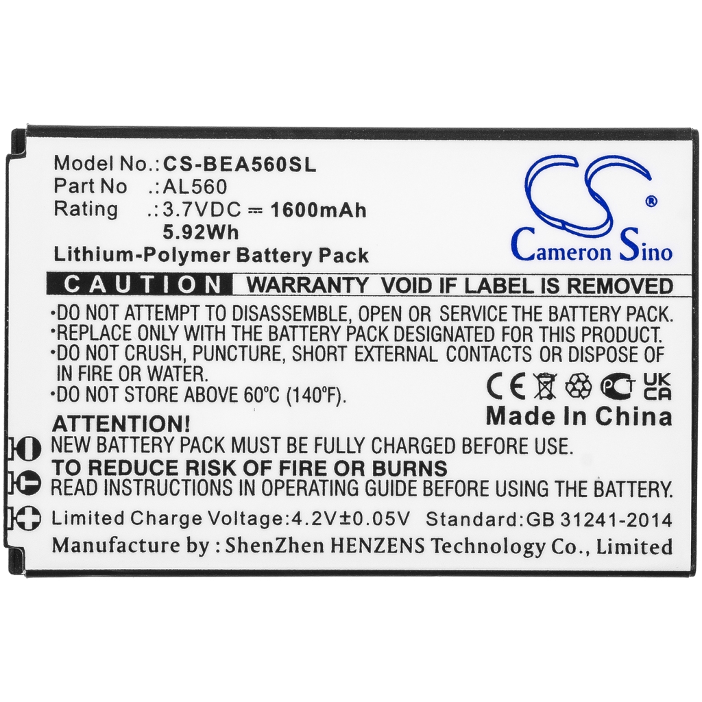 Mobiltelefonbatteri Bea-fon CS-BEA560SL