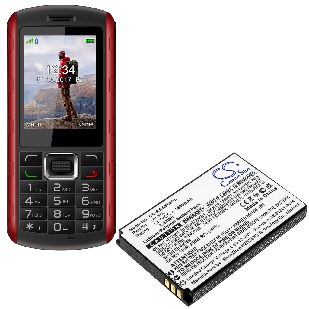 Mobiltelefonbatteri Bea-fon CS-BEA560SL