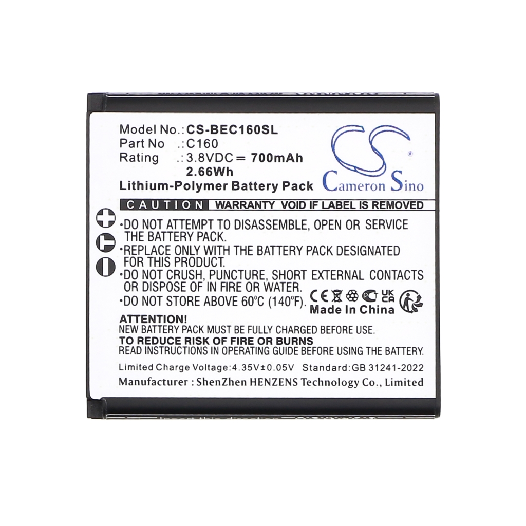 Mobiltelefonbatteri Bea-fon CS-BEC160SL