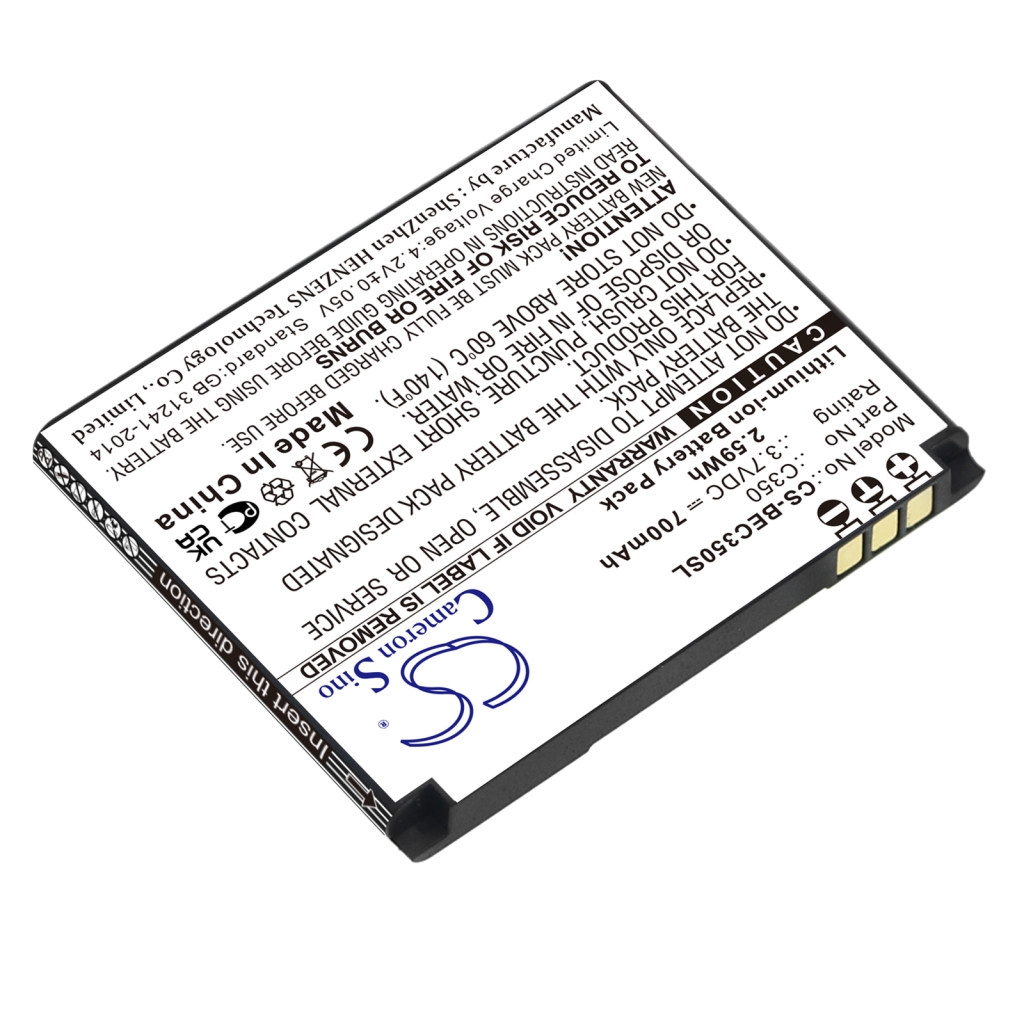 Mobiltelefonbatteri Bea-fon CS-BEC350SL