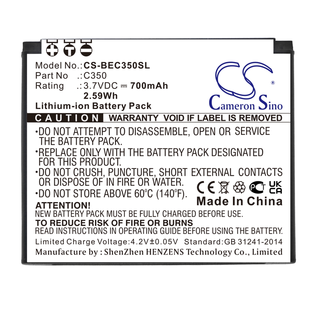 Mobiltelefonbatteri Bea-fon CS-BEC350SL