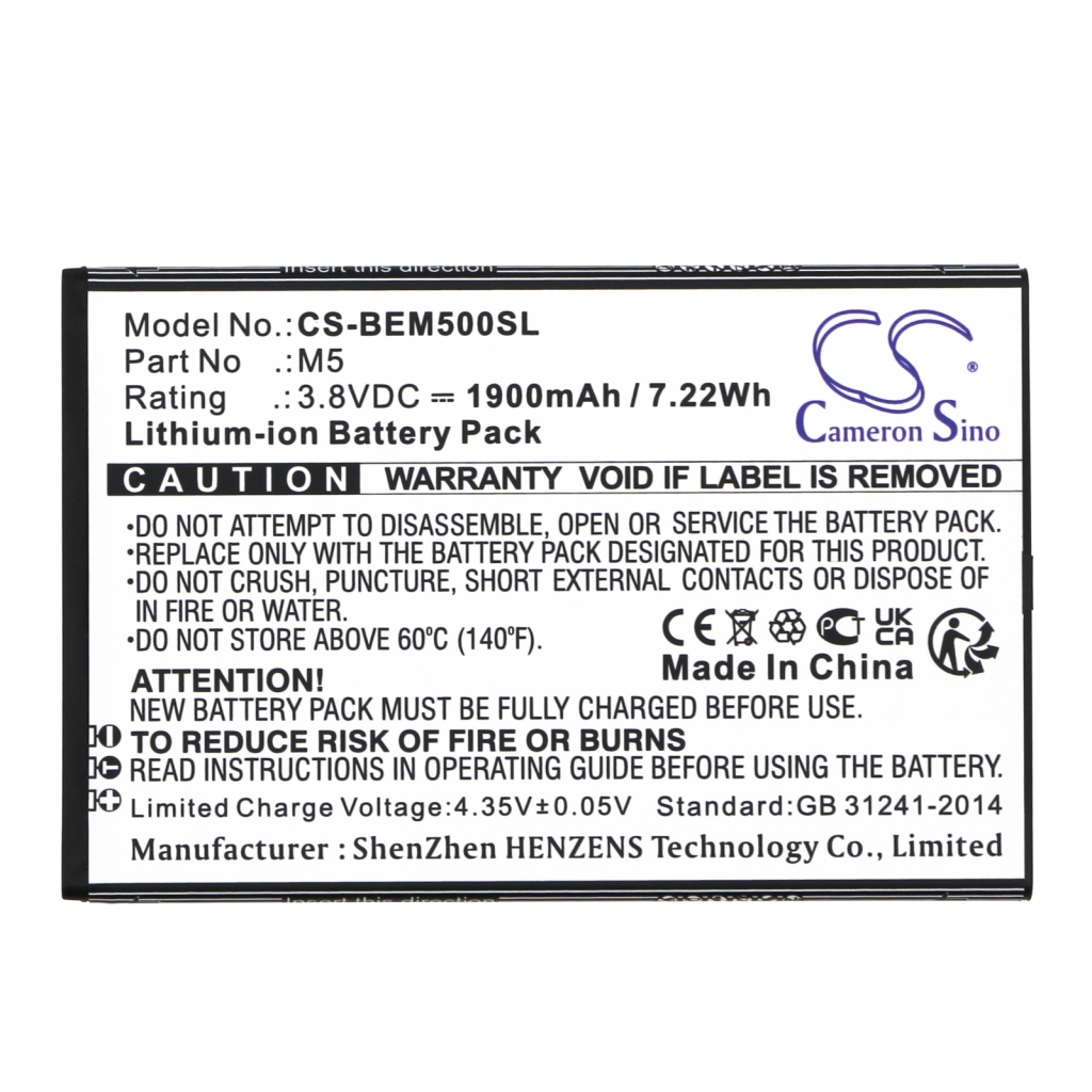 Mobiltelefonbatteri Bea-fon CS-BEM500SL