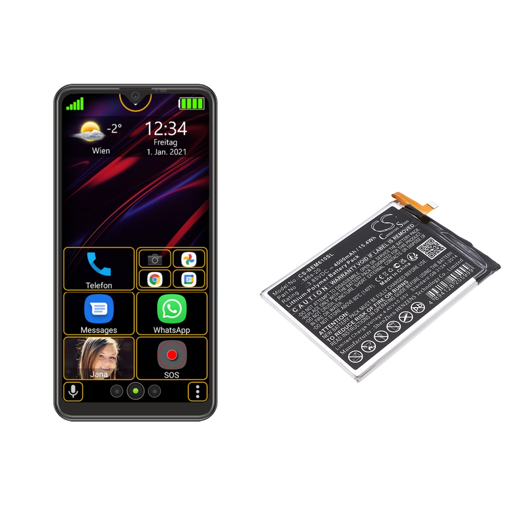 Mobiltelefonbatteri Bea-fon CS-BEM610SL