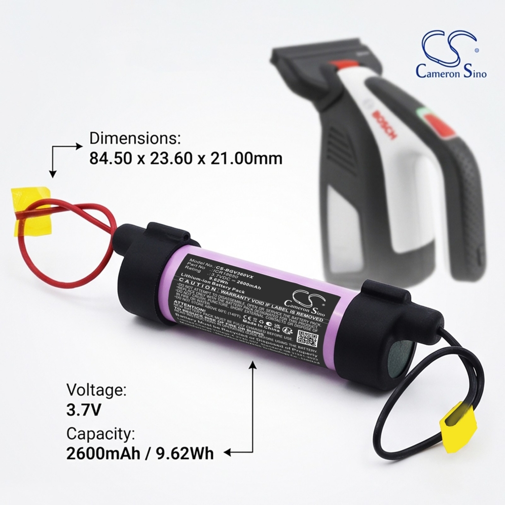 Batteri kompatibel med Bosch CS-BGV360VX