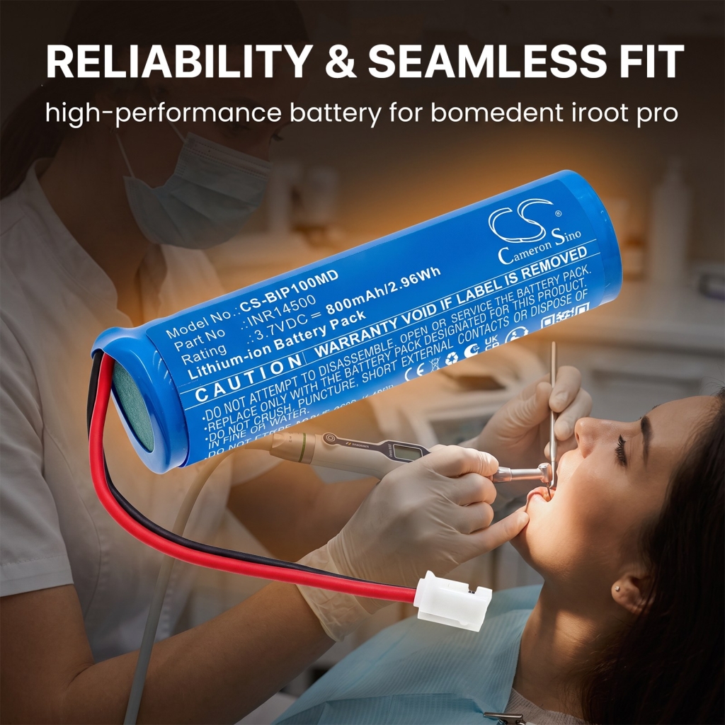 Batterier kompatibel med Bomedent iRoot PRO Bondent CS-BIP100MD
