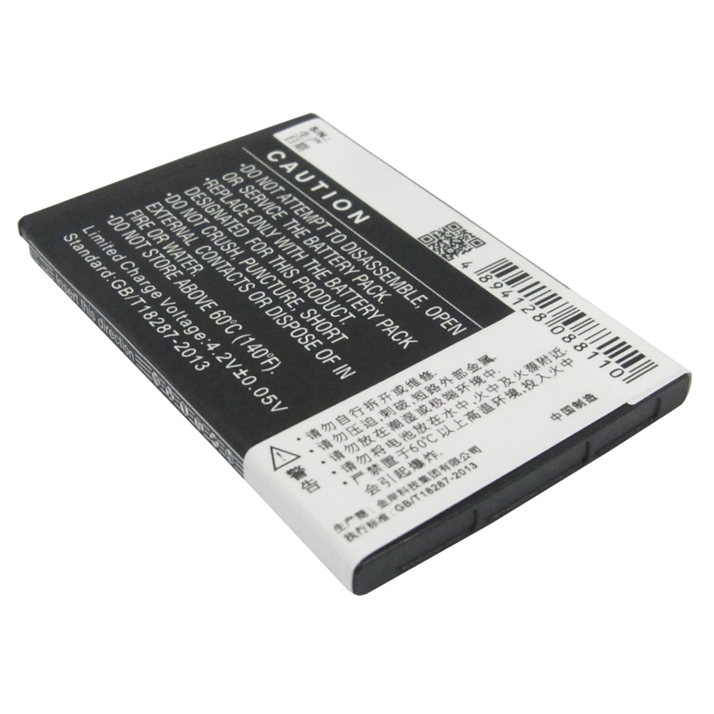 CS-BKI536SL bagside fra anden vinkel, advarselstekst, QR-kode, stregkode