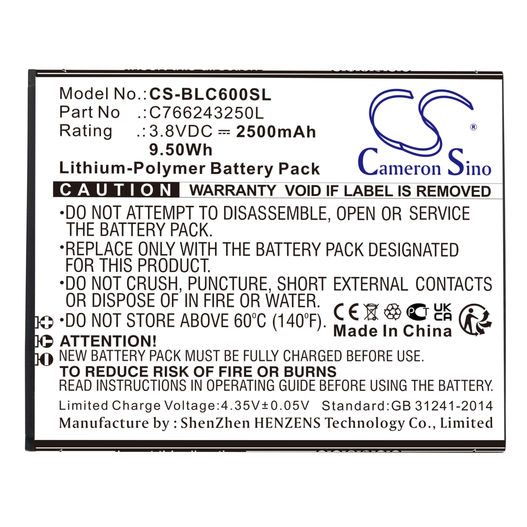 Mobiltelefonbatteri BLU CS-BLC600SL