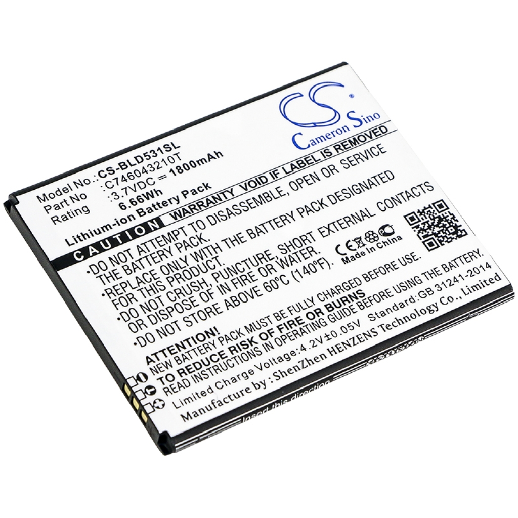 Mobiltelefonbatteri BLU CS-BLD531SL