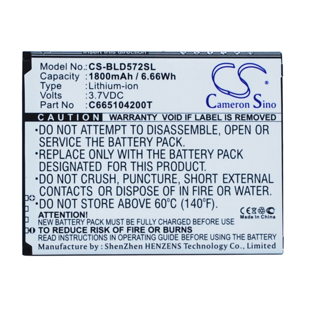 Mobiltelefonbatteri BLU CS-BLD572SL