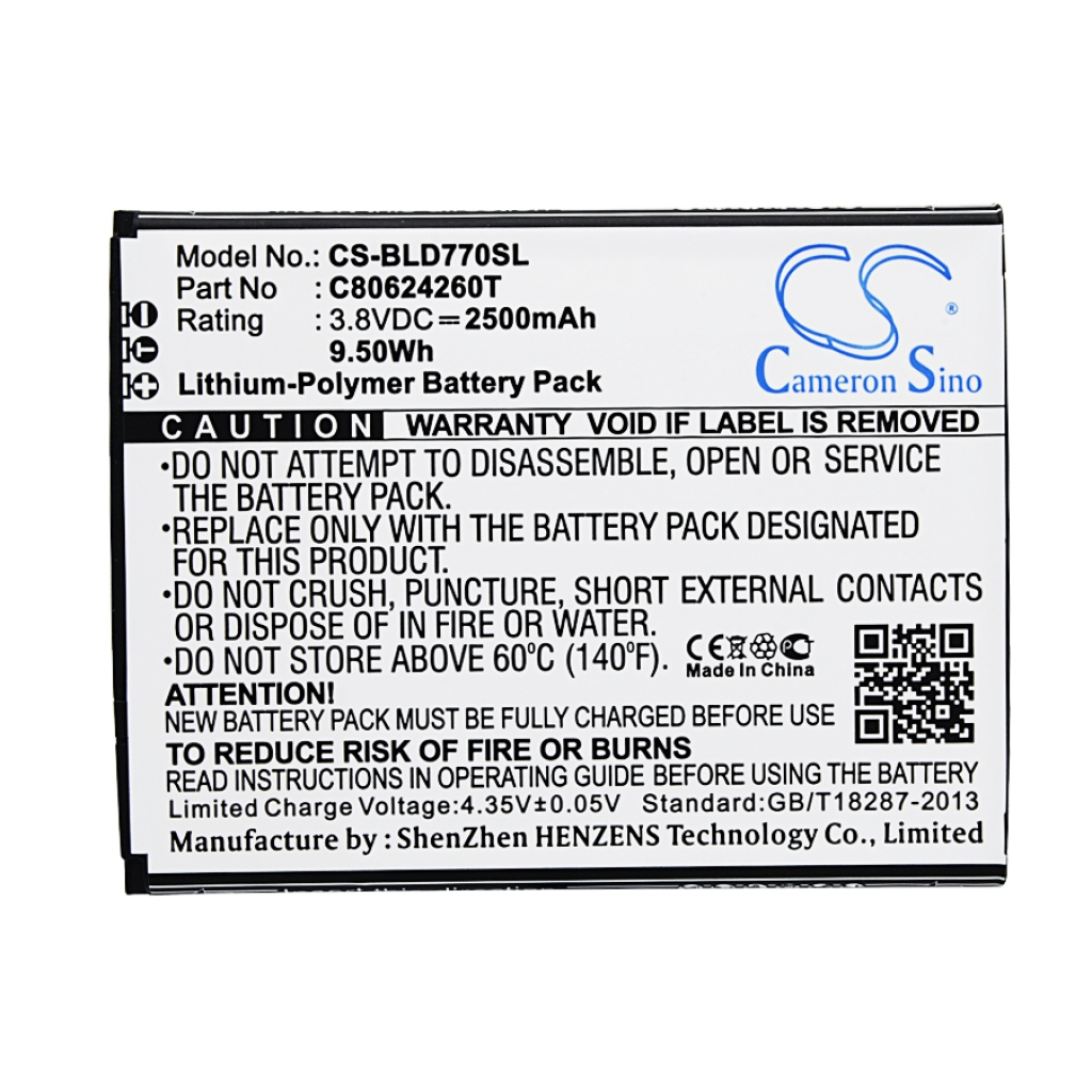 Mobiltelefonbatteri BLU CS-BLD770SL