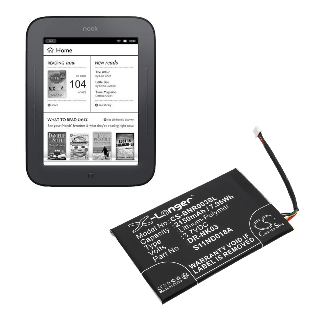 Batteries Ebook, eReader Battery CS-BNR003SL