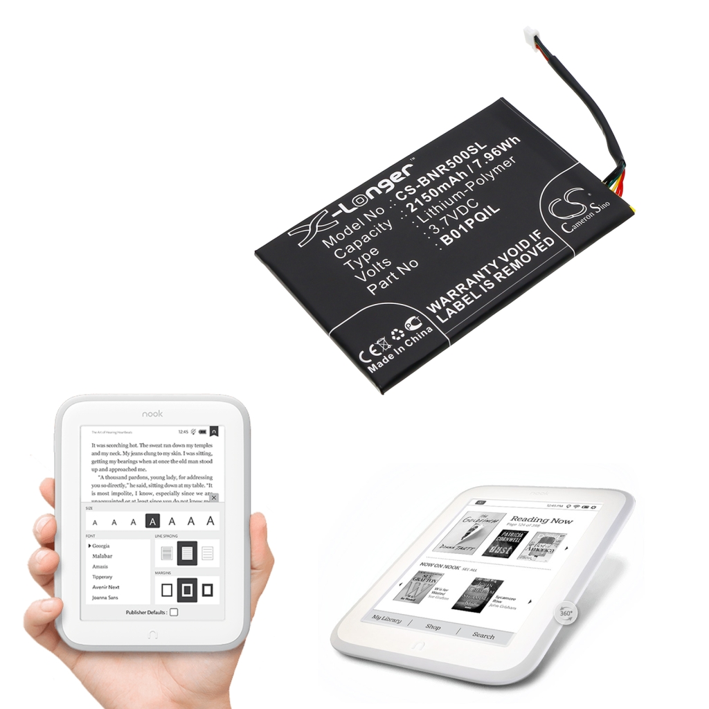 Batteries Ebook, eReader Battery CS-BNR500SL